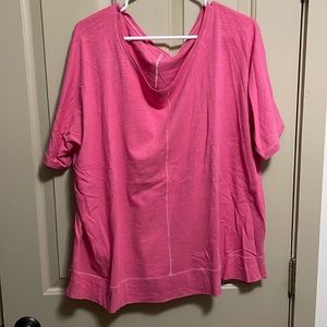 Plus Eileen Fisher pink top